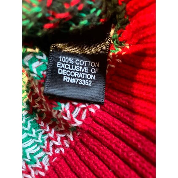 Ugly Christmas Sweater Blizzard Bay Men's Large Timmy The T-Rex Green Red Dino - Picture 6 of 10